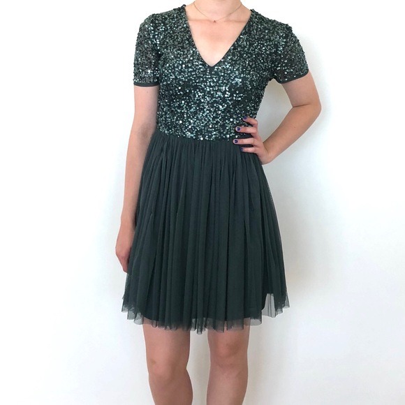 ASOS Dresses & Skirts - ASOS dark teal sequin event dress